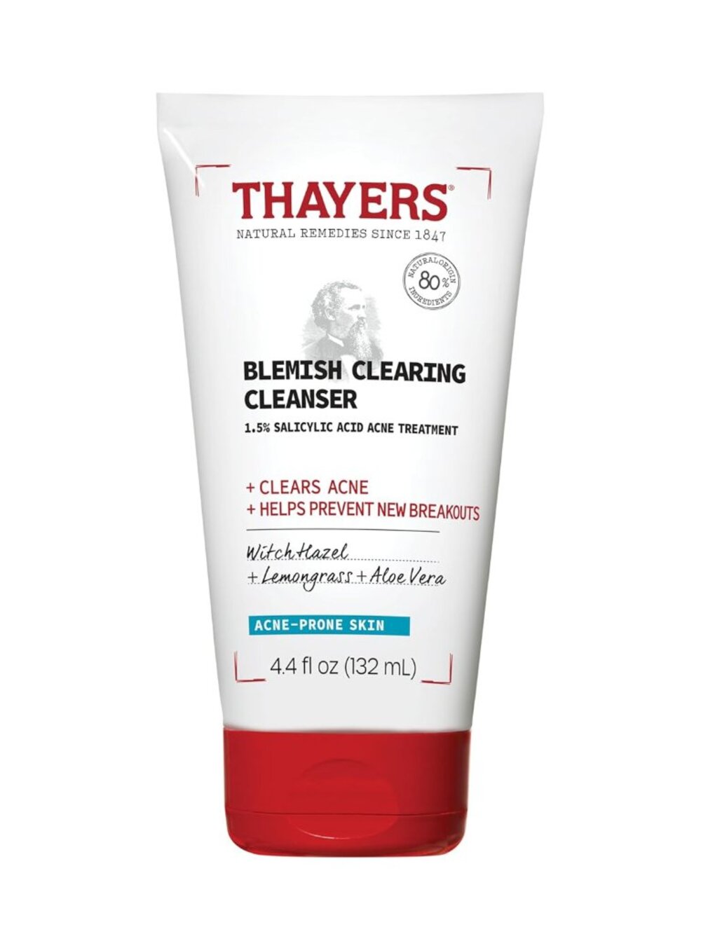(2 Pack) THAYERS Blemish Clearing Face Cleanser with 1.5% Salicylic Acid